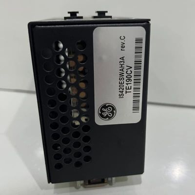 GE IS420ESWAH3A IONet Ethernet Switch with 8x 10/100BASE-TX Ports 100 Mbps FX Uplink and -30-65°C Operating Range for Mark VIe Turbine Control